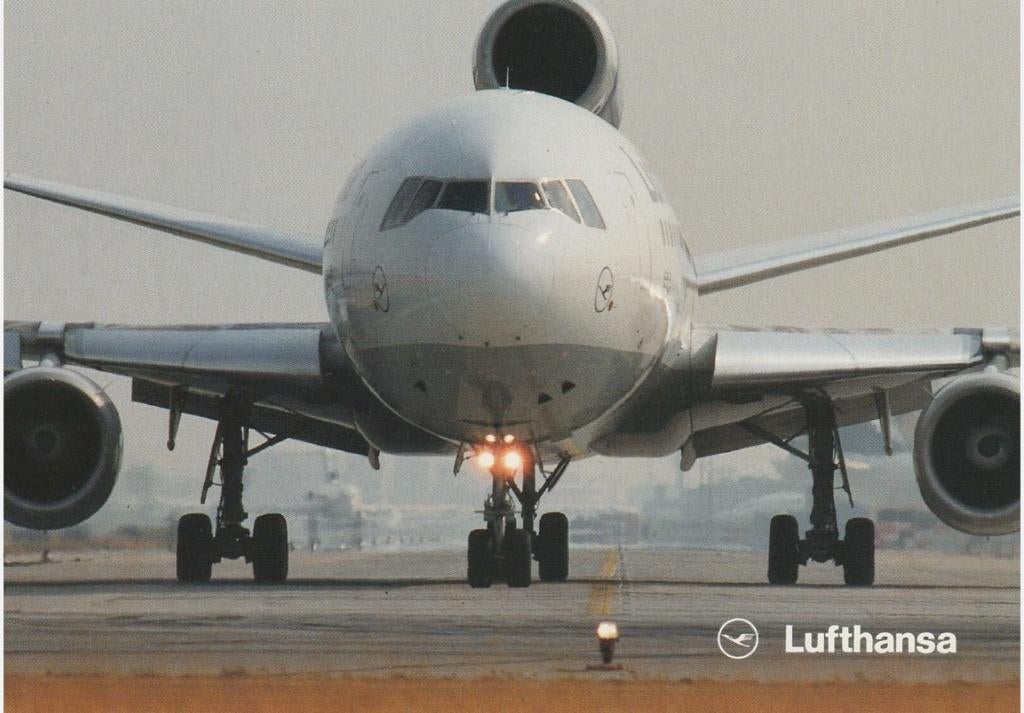 Lufthansa DC-10 ansichtkaart (airline issue), Ophalen of Verzenden, Nieuw, Kaart, Foto of Prent