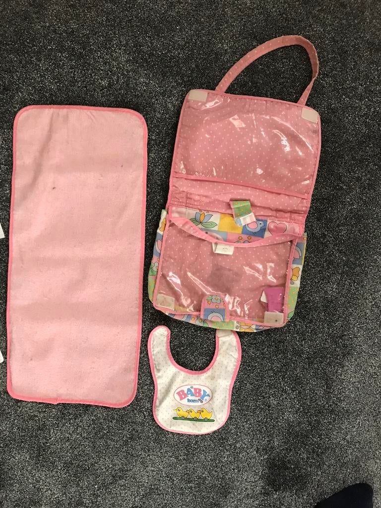 Babyborn verzorgingstasje met tas, verschoonmatje en slab, Ophalen of Verzenden
