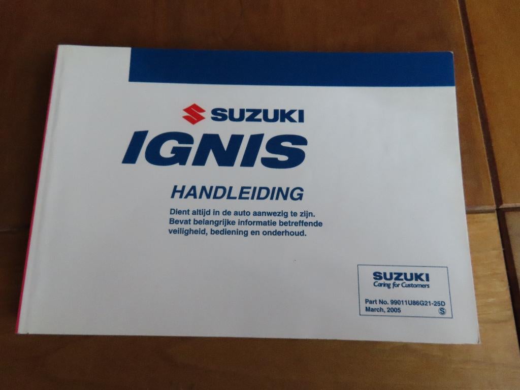 Instructieboek Suzuki Ignis 2005, Ophalen of Verzenden