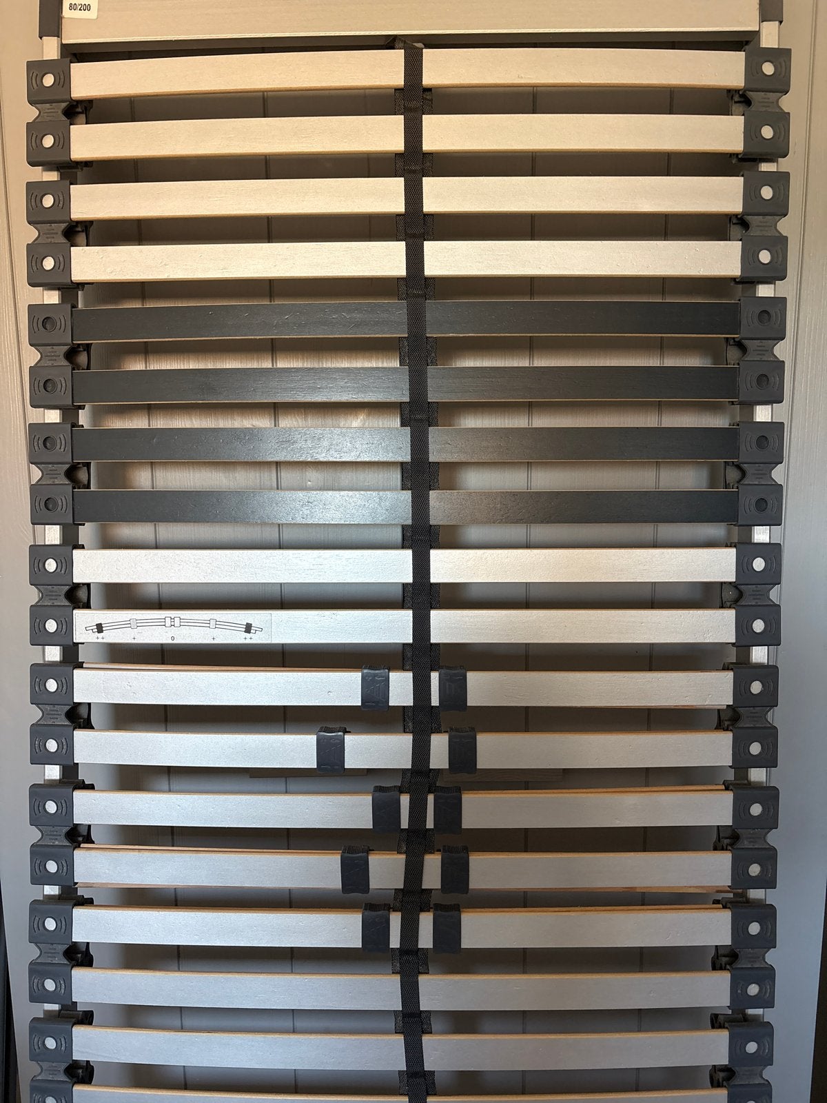 Lattenbodem 80x200 2x, Ophalen, Gebruikt, Eenpersoons, 80 cm