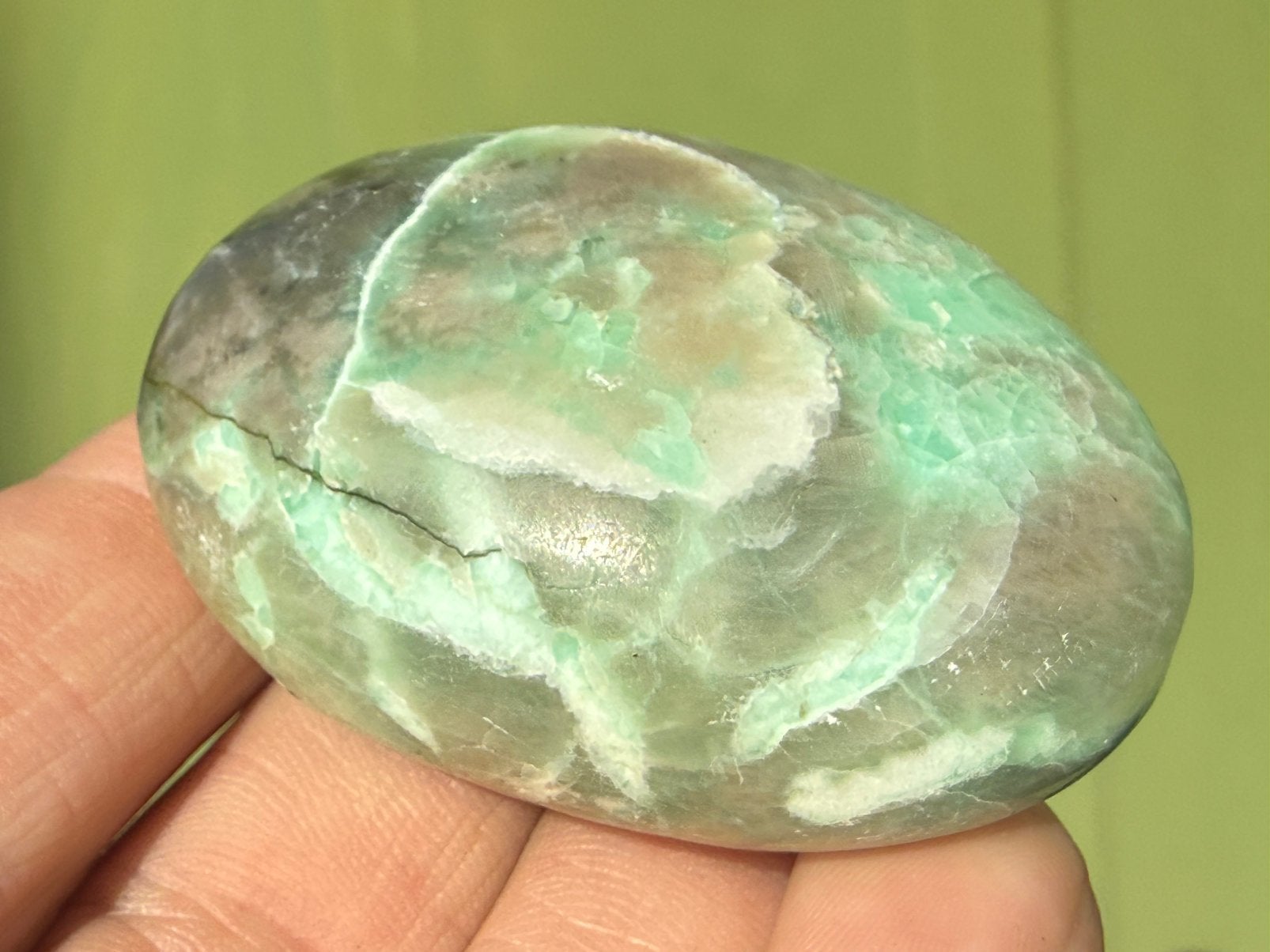 Nr 77 Garniriet met groene maansteen, Ophalen of Verzenden, Mineraal