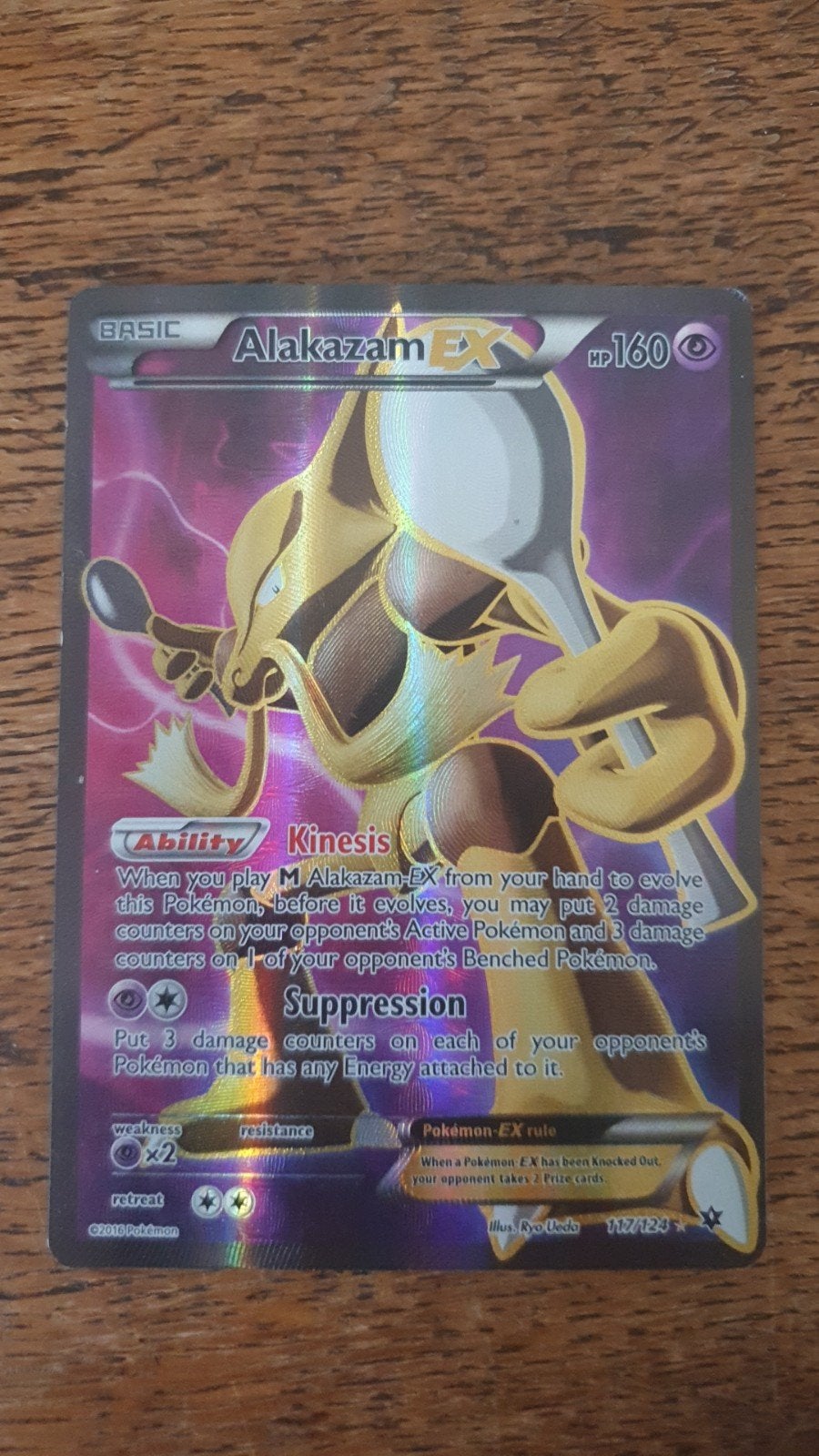 Alakazam EX 117/124, Ophalen of Verzenden, Gebruikt, Losse kaart, Foil