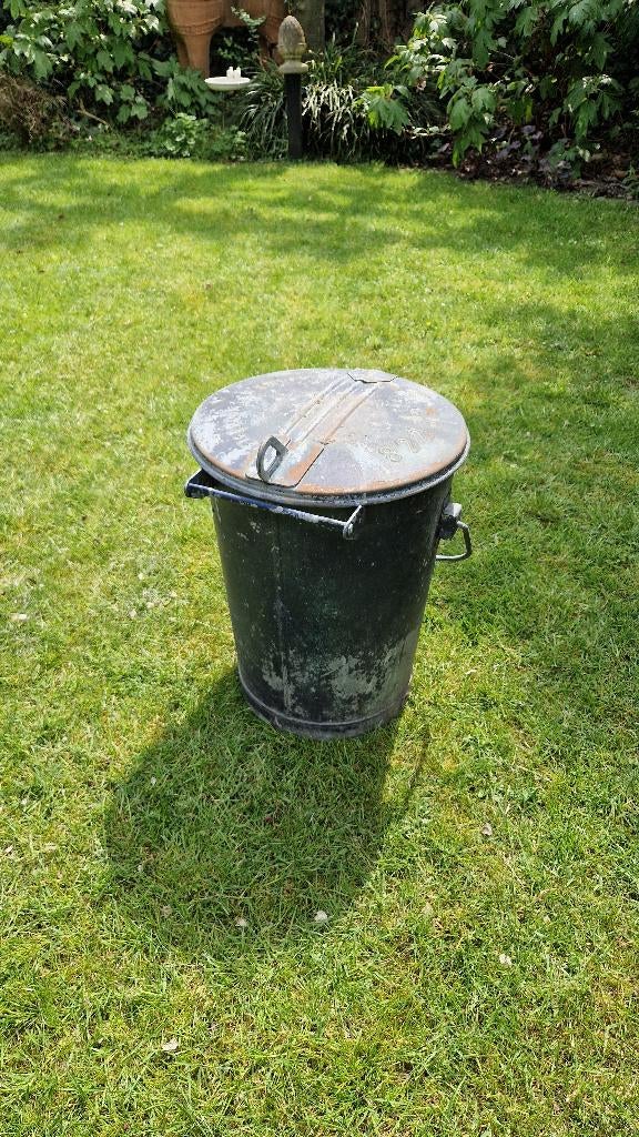 ouderwetse vintage vuilnisbak, Ophalen, Gebruikt, 50 tot 75 cm, 40 liter of meer