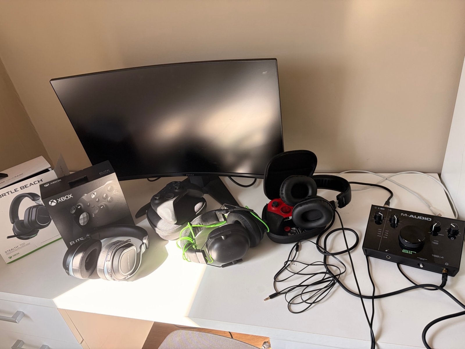 Gaming Bundel: Xbox Series S, Monitor, Headsets & Controller, Ophalen of Verzenden, Zo goed als nieuw, Xbox Series S