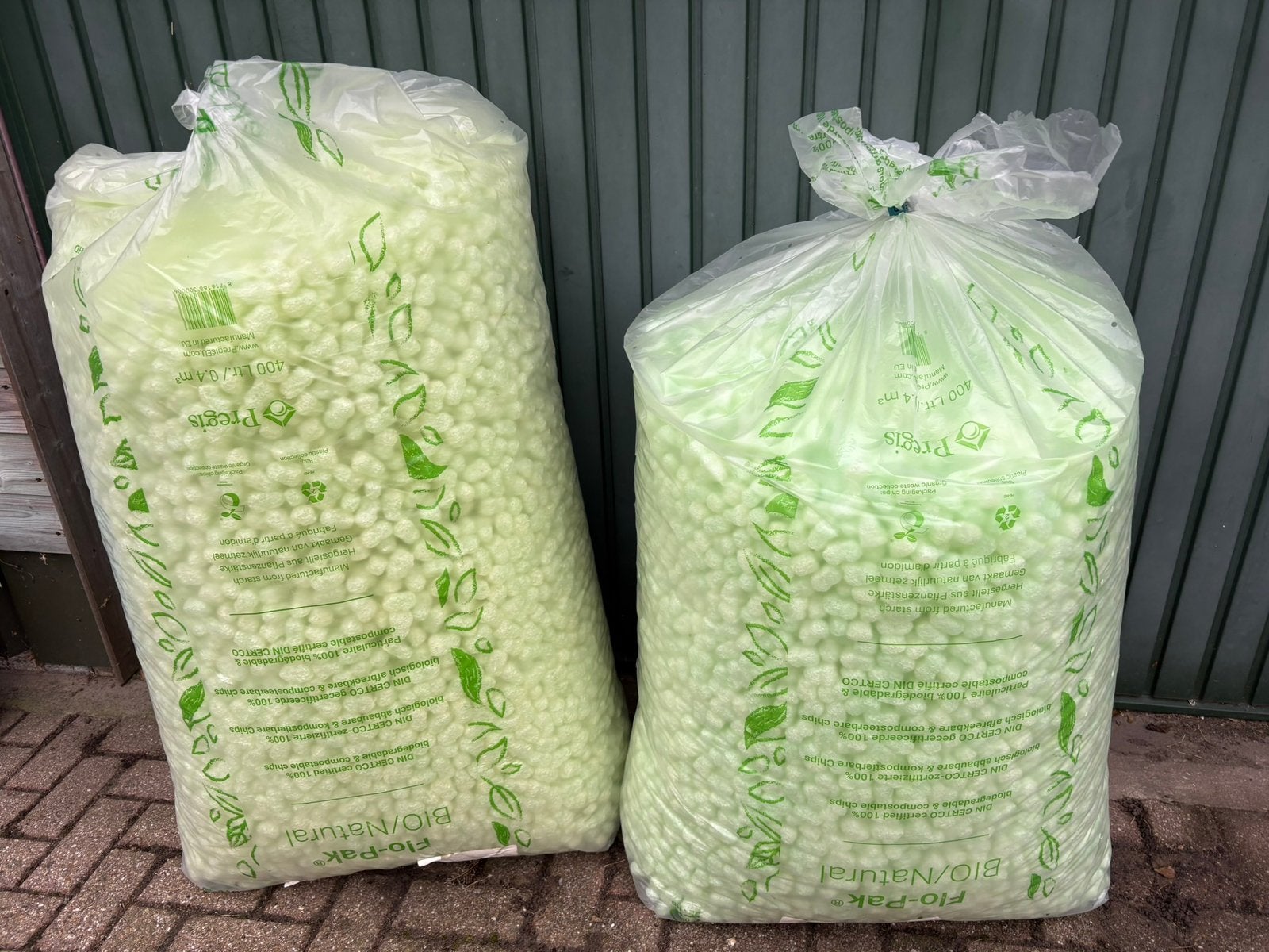 Bio opvulmateriaal, Ophalen, Nieuw