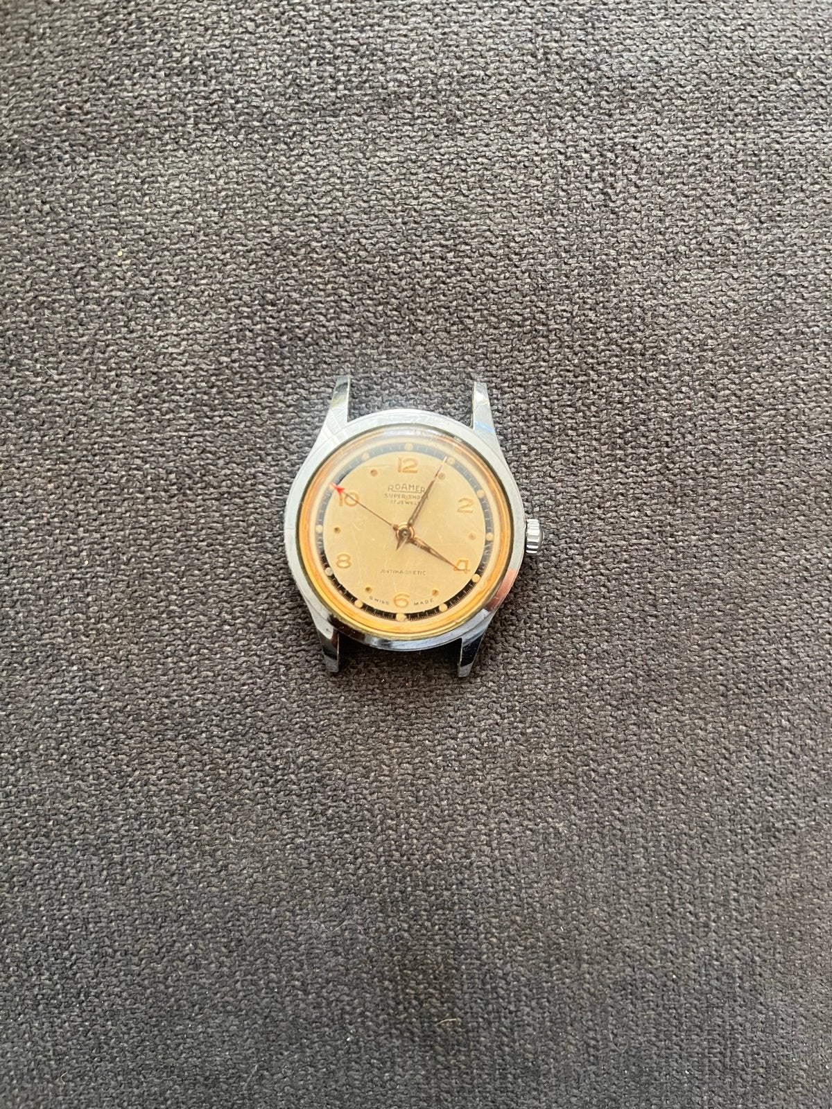 Vintage Roamer horloge met roller gold band, Ophalen of Verzenden, Overige materialen, Overige typen, Verguld