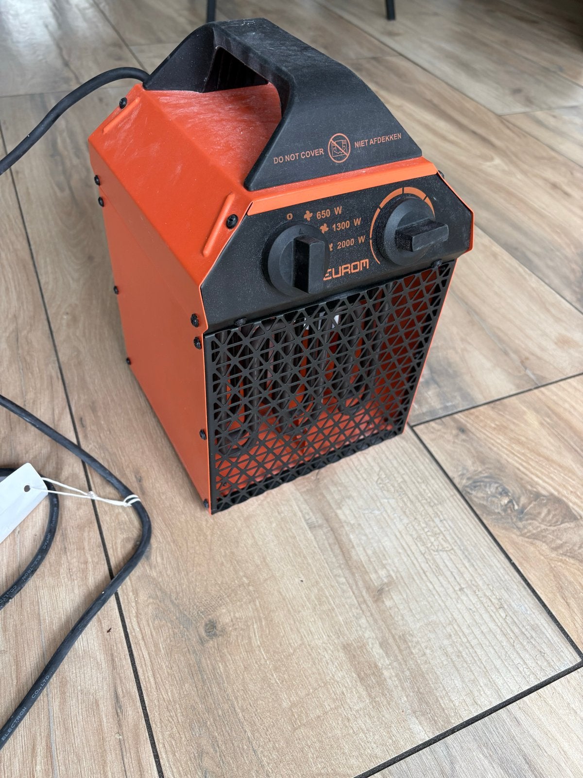 Eurom Bouw Ventilator Kachel - 2000W Industriële Heater, Doe-het-zelf en Verbouw, Verwarming en Radiatoren, Gebruikt, Minder dan 30 cm