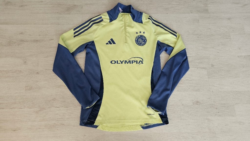 Ajax Training Sweater! 24/25! SPONSOR! MT 164/XS!, Blauw, Ophalen of Verzenden, Voetbal, Gedragen