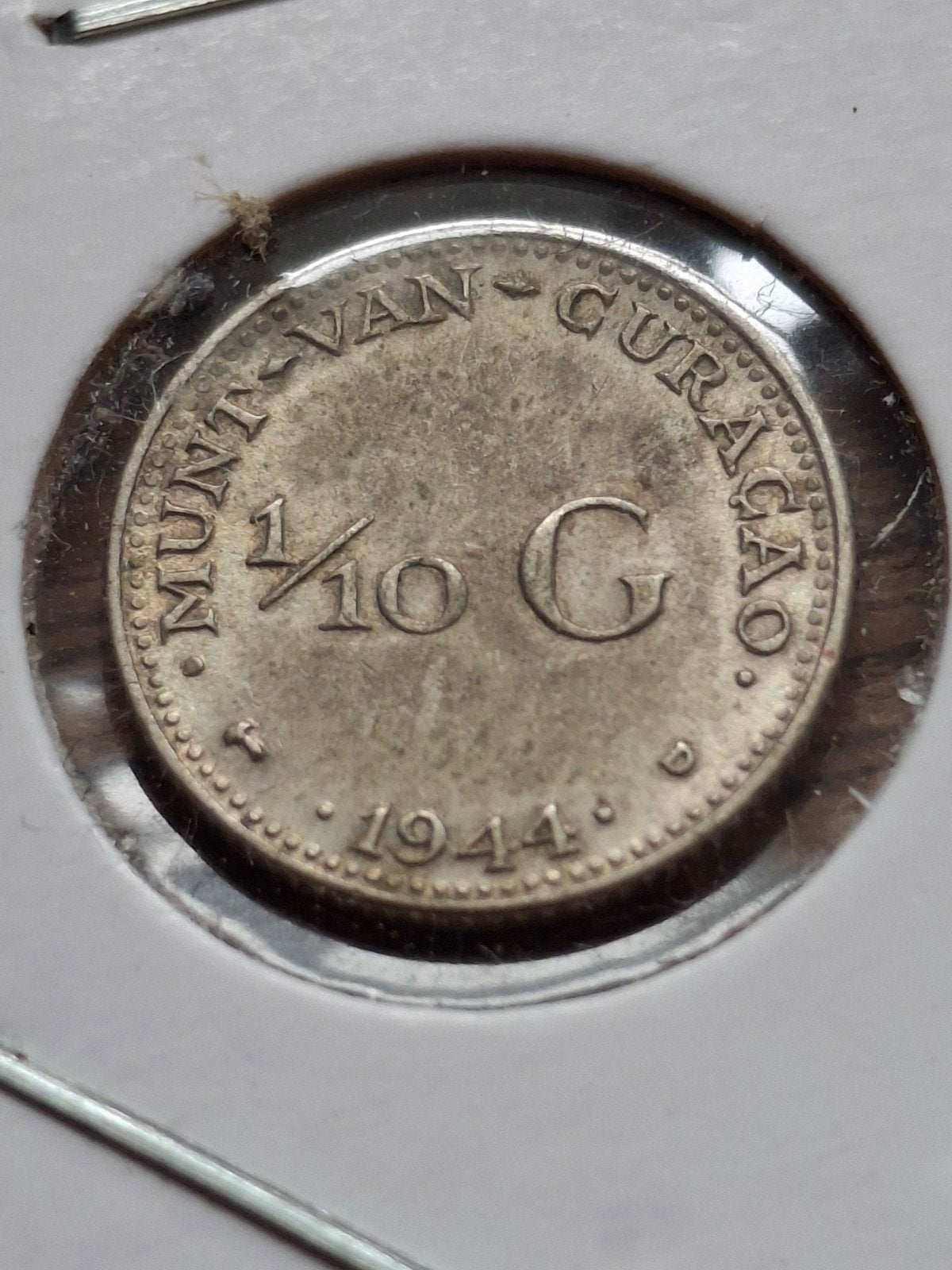 Curacao nette 10 cent zilver 1944, Verzenden, Koningin Wilhelmina, 10 cent, Zilver