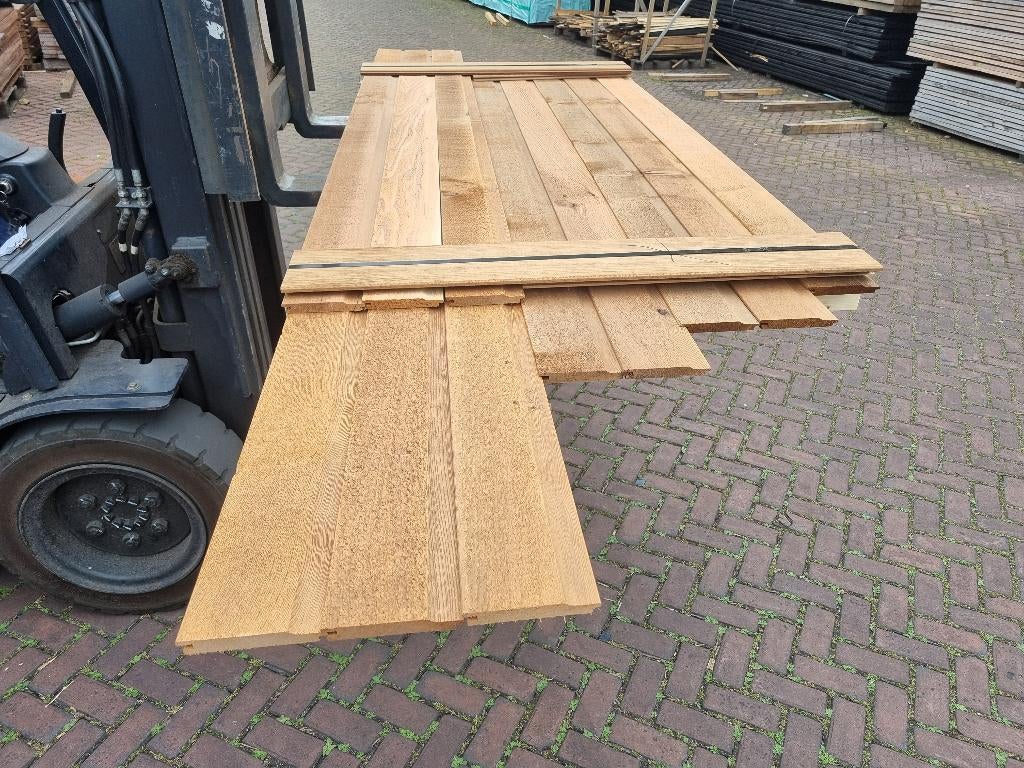 3.63 m2 Red Cedar rabat fijnbezaagd - nr: HP247, Ophalen, Nieuw, 250 cm of meer, Planken