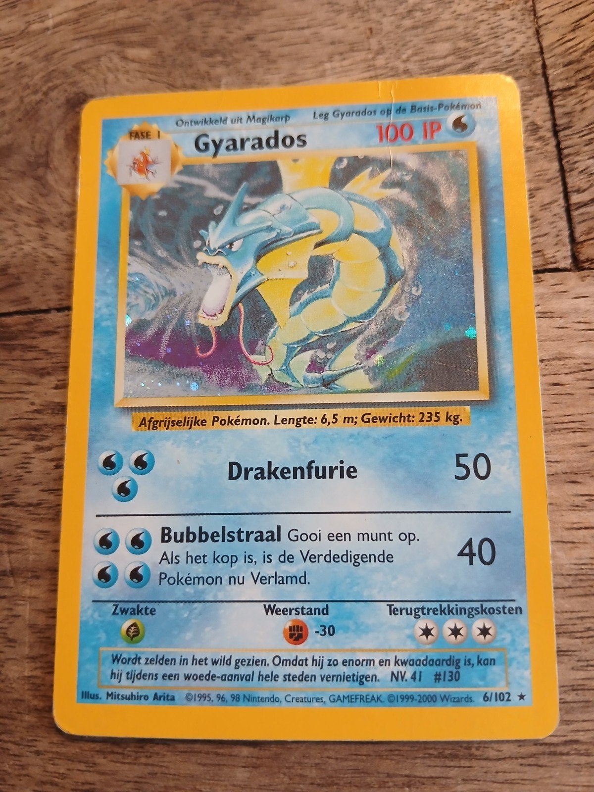 Pokémon Kaart Gyarados 6/102 Holo Rare Base Set 2, Ophalen of Verzenden