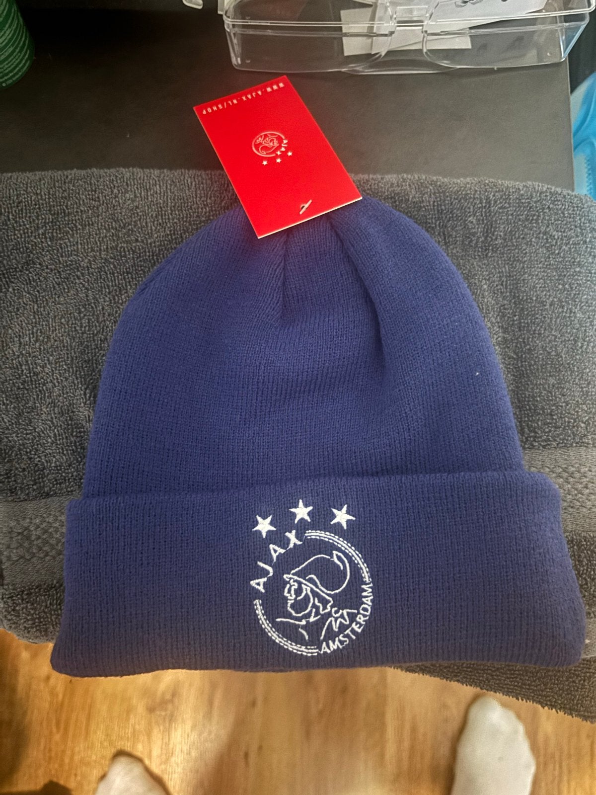 Nieuwe Ajax Muts - Donkerblauw met Logo en XXX, Ophalen of Verzenden, Nieuw, Ajax, Pet of Muts