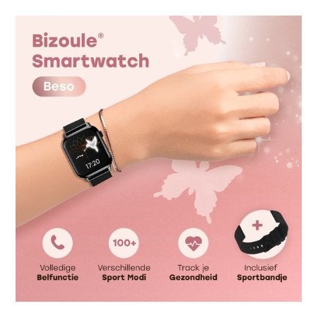 Bizoule Smartwatch Beso - Dames - Zwart, Overige merken, Overige materialen, Polshorloge, Overige materialen