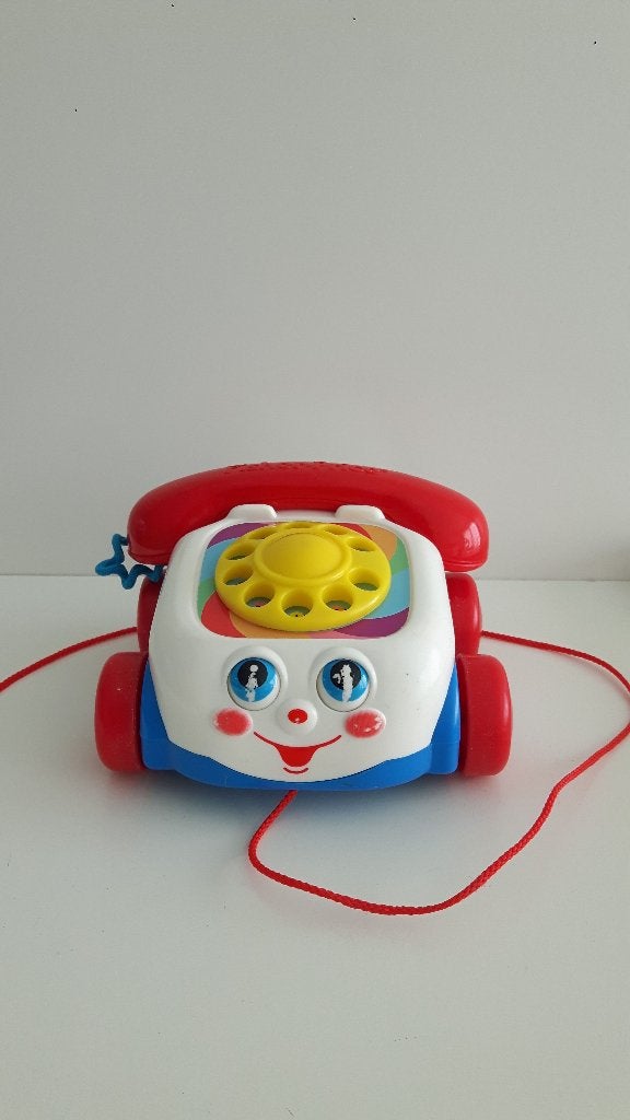 Fisher Price Telefoon Rood Speelgoed, Ophalen of Verzenden, Gebruikt, Duw- of Trekspeelgoed, Met geluid