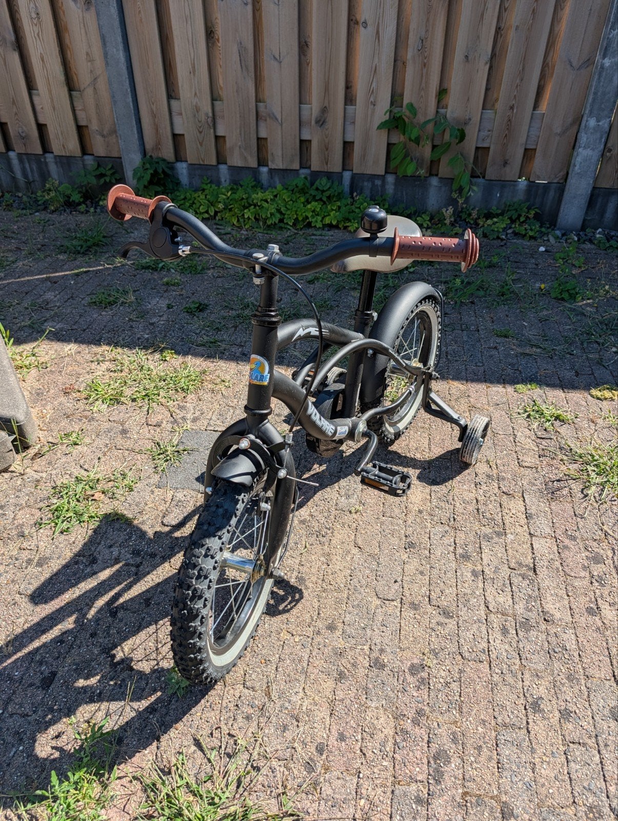 Volare Black Cruiser - 14 inch - kinderfiets met zijwieltjes, Ophalen, Zijwieltjes, Gebruikt, Volare