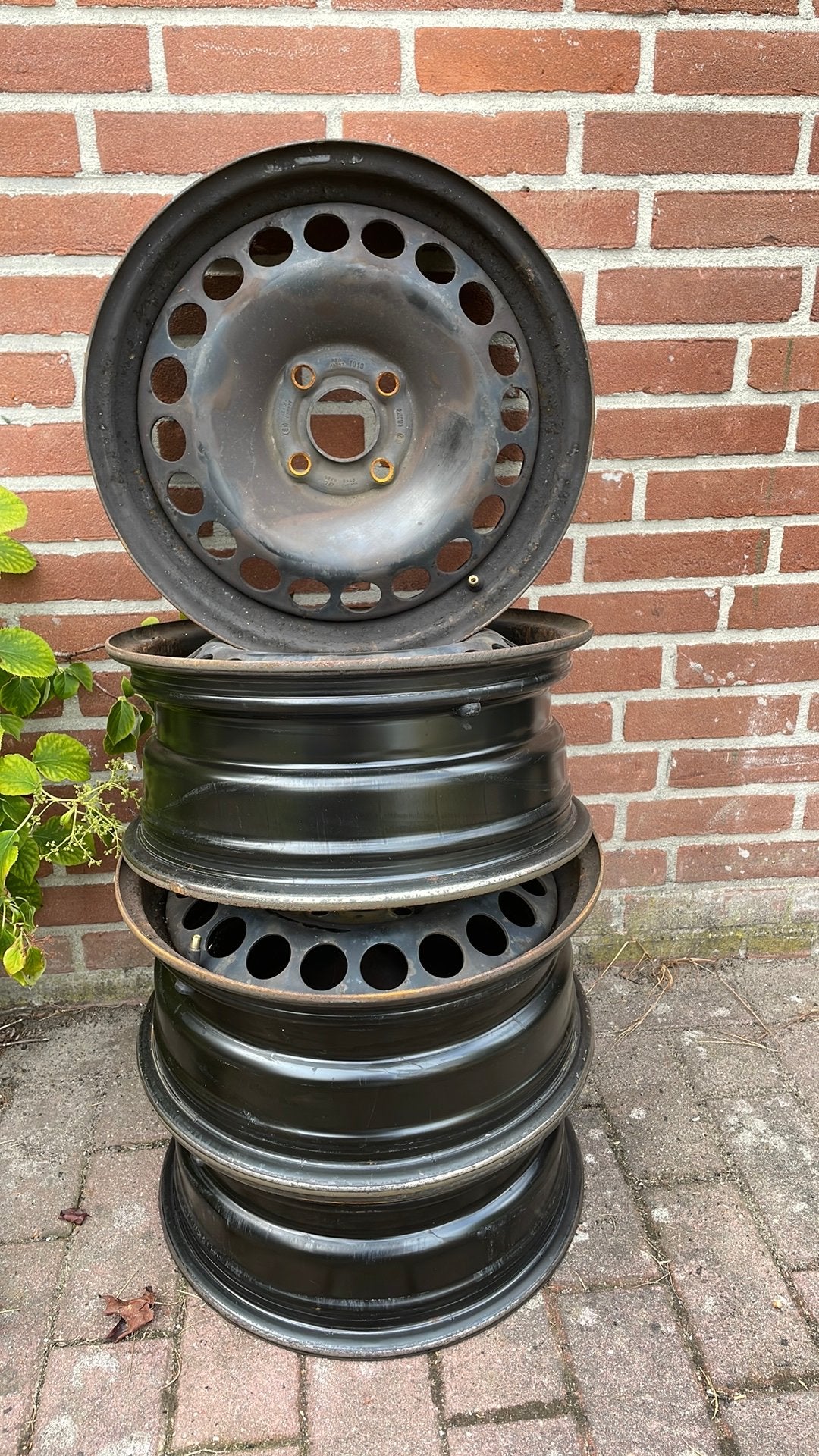 Set 4 metalen velgen Opel corsa D, Ophalen of Verzenden, Winterbanden, Velg(en)