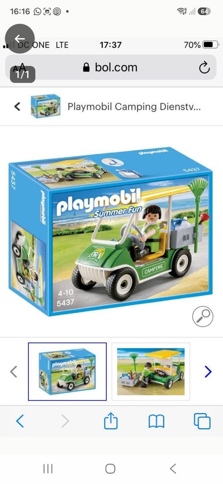 Playmobil Summer Fun Camping Dienstwagen 5437, Kinderen en Baby's, Complete set, Voertuig, Ophalen of Verzenden, Summer fun