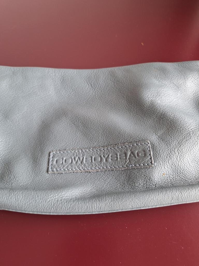 Cowboysbag Schoudertasje - Grijsblauwe Leer, Ophalen of Verzenden, Zo goed als nieuw, Overige kleuren, Schoudertasje