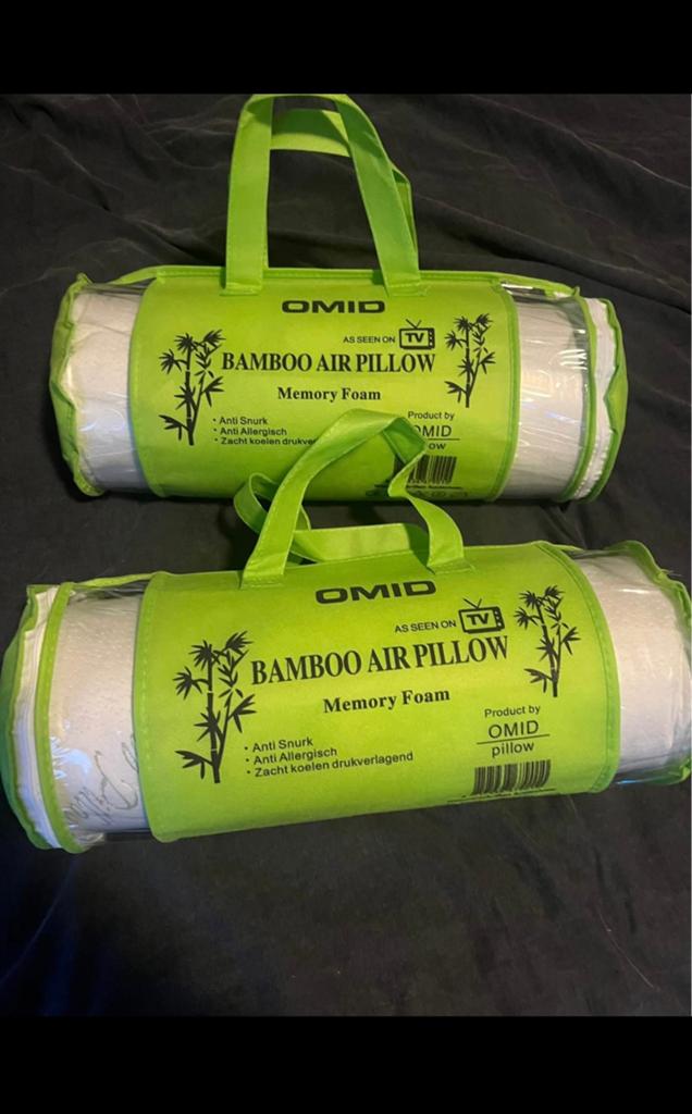 Bamboo kussens, Ophalen, Eenpersoons, Wit, Nieuw