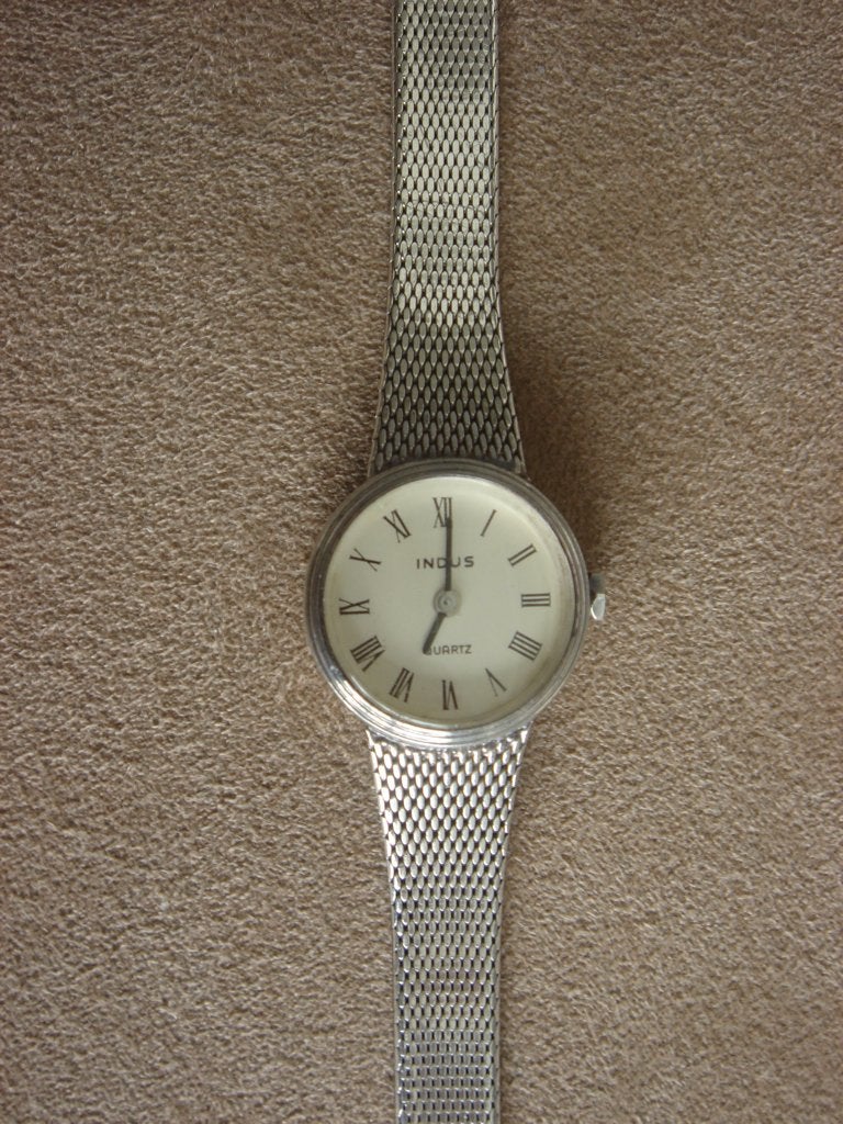 Zilveren (835) Indus Quartz horloge  , Overige merken, Gebruikt, Polshorloge, Overige materialen