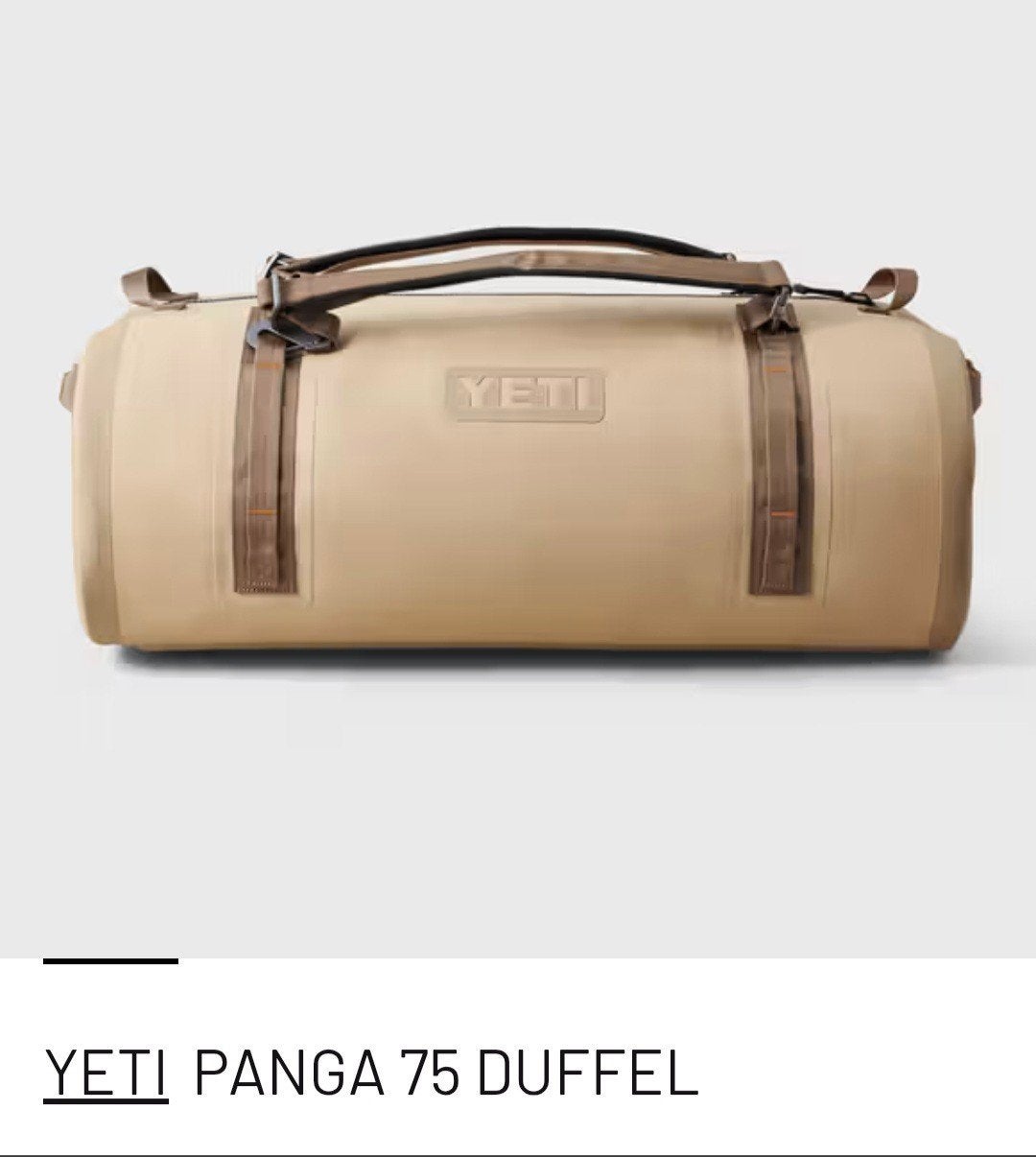 |Gezocht| Yeti Panga Duffelbag 75 of 100, 30 cm of meer, Beige, Ophalen of Verzenden, Zo goed als nieuw
