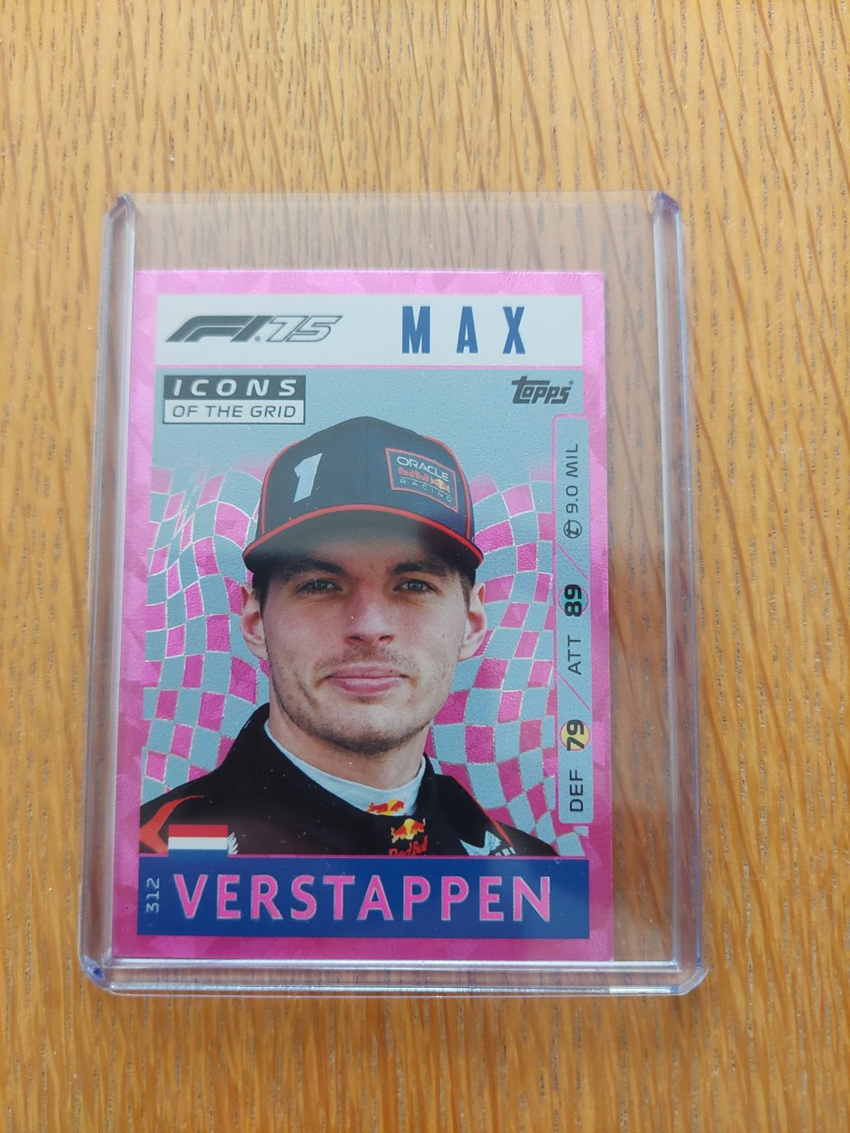 Max Verstappen Roze Refractor Icons Glimmend Formule 1, Ophalen of Verzenden, Zo goed als nieuw, Plaatje