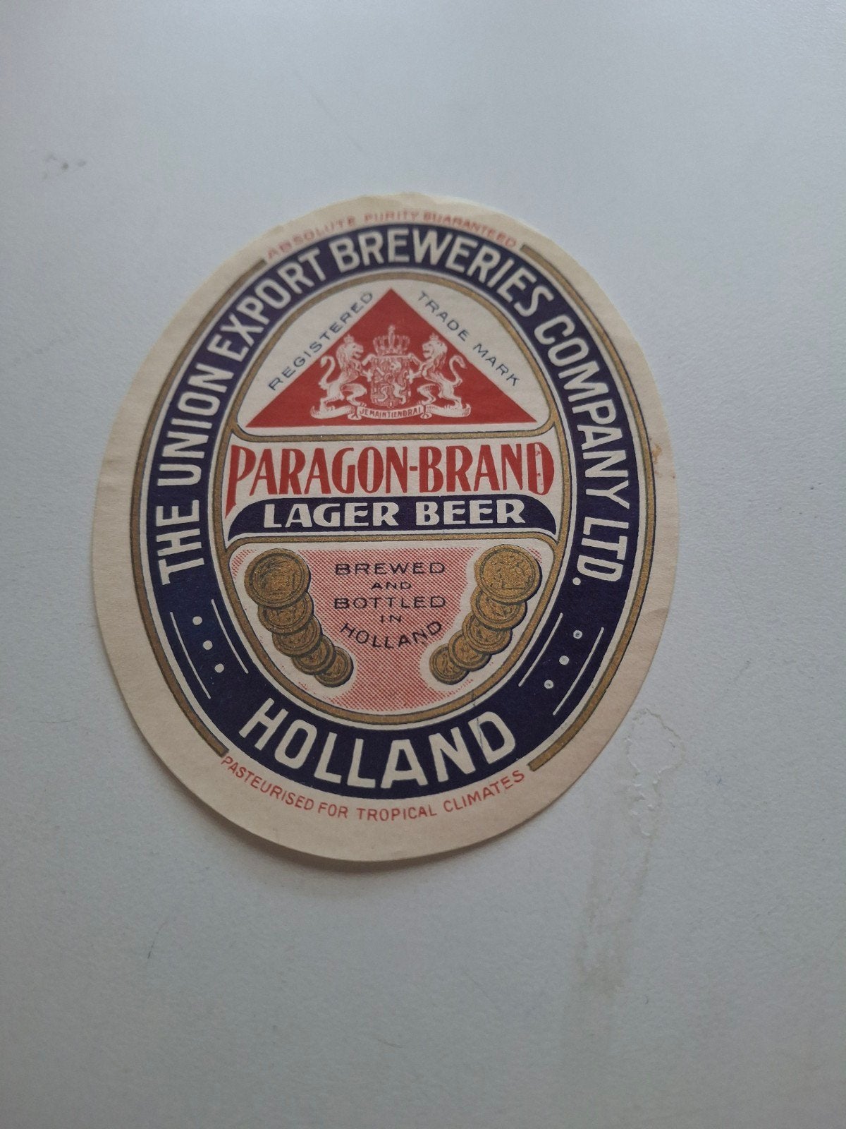 Etiket Phoenix brij Amersfoort., Verzamelen, Ophalen of Verzenden, Zo goed als nieuw, Overige typen, Overige merken