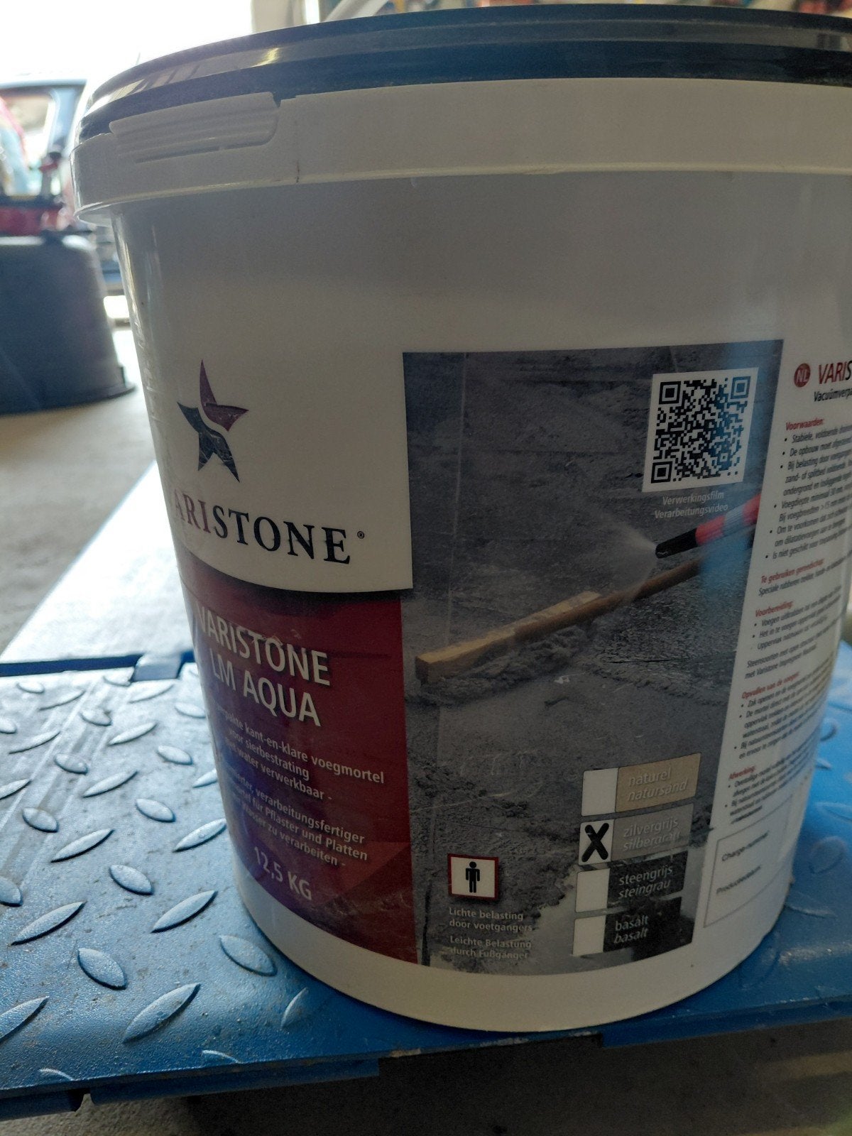 Varistone Voegmortel LM Aqua 12.5 KG - zilvergrijs, Ophalen, Nieuw, Minder dan 20 cm, 10 m² of meer