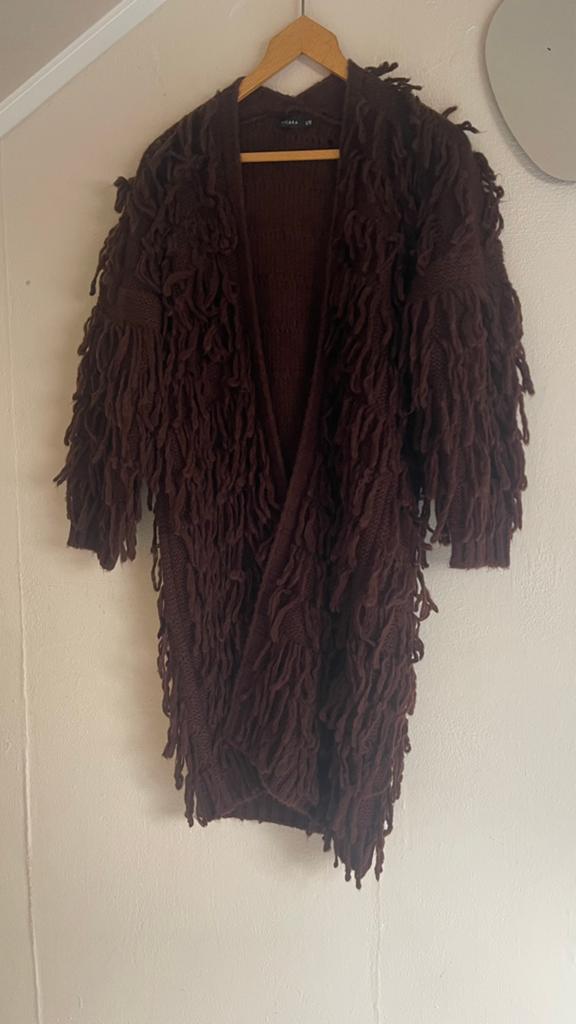 Pescara Bruin Franje Vest Maat S/M, Ophalen of Verzenden, Zo goed als nieuw, Maat 36 (S), Bruin