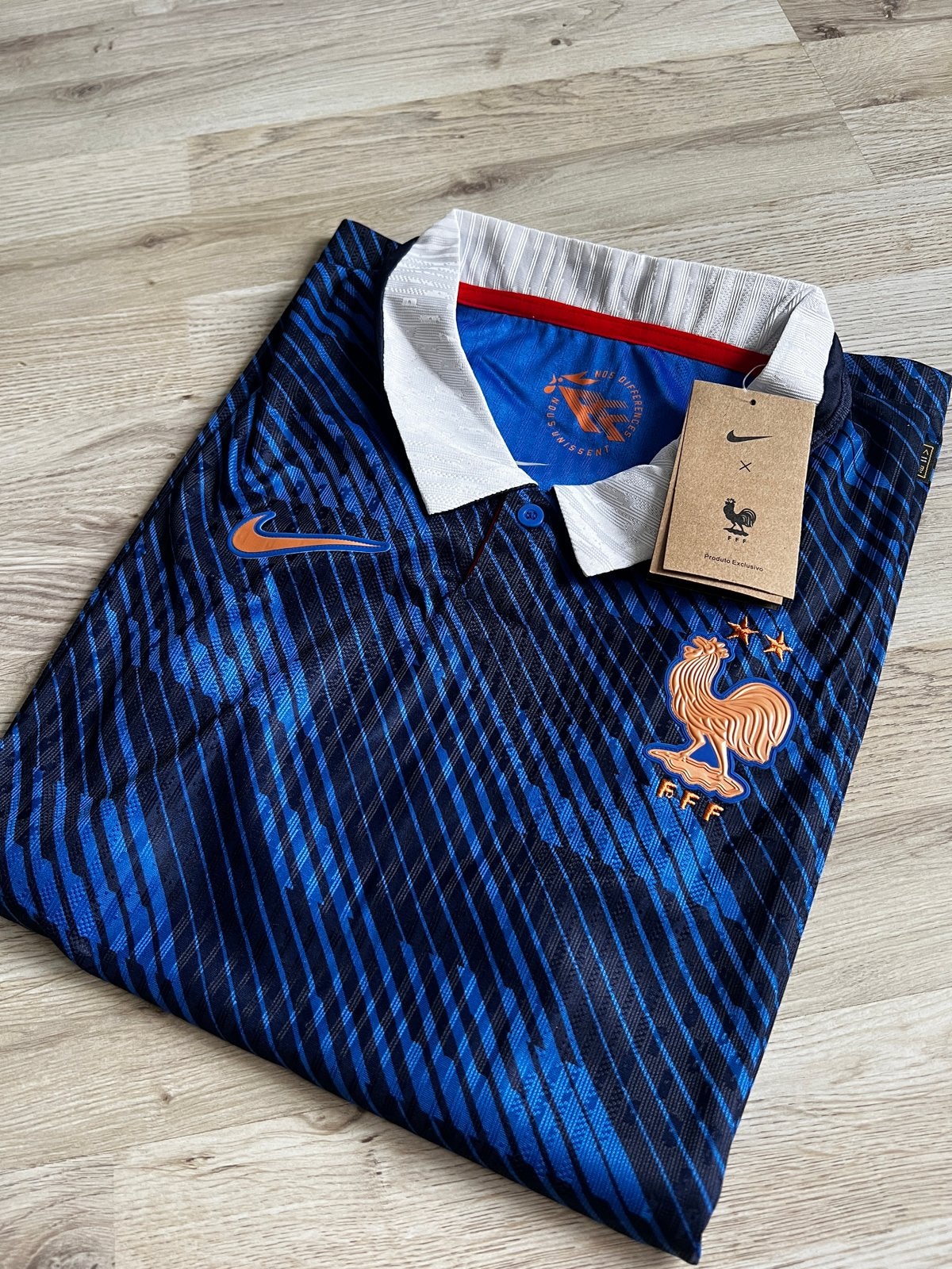 Frankrijk thuisshirt- Nieuw met kaartjes, Maat 52/54 (L), Nieuw, Voetbal, Verzenden