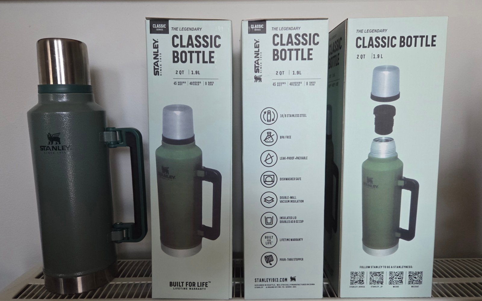 Stanley thermofles thermoskan NOG 64 GRADEN WARM NA 24 UUR, Caravans en Kamperen, Ophalen of Verzenden, Nieuw
