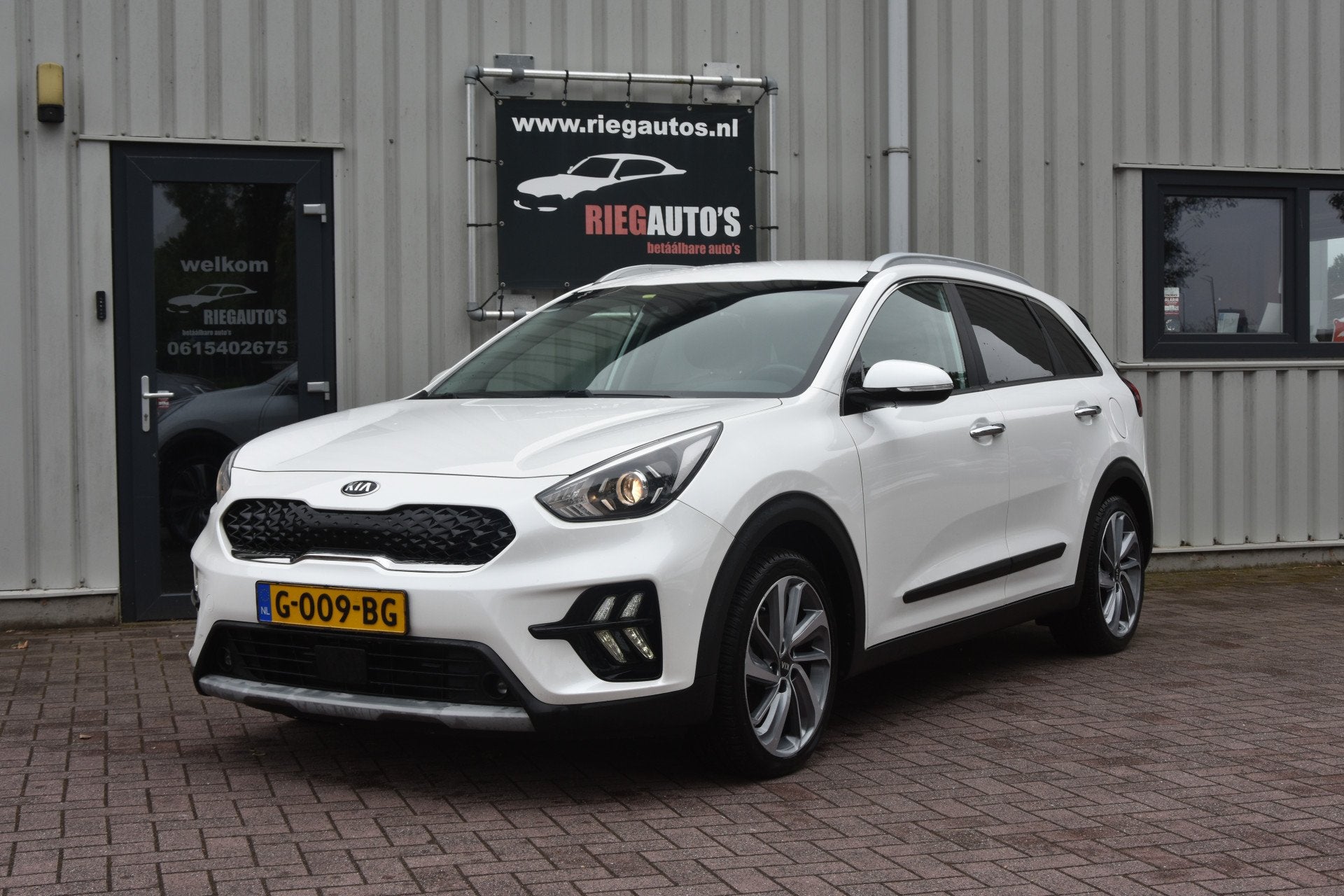 Kia Niro 1.6 GDi Hybrid DynamicLine Automaat. Clima, Camera,, Auto's, Kia, Gebruikt, Euro 6, Wit, Origineel Nederlands