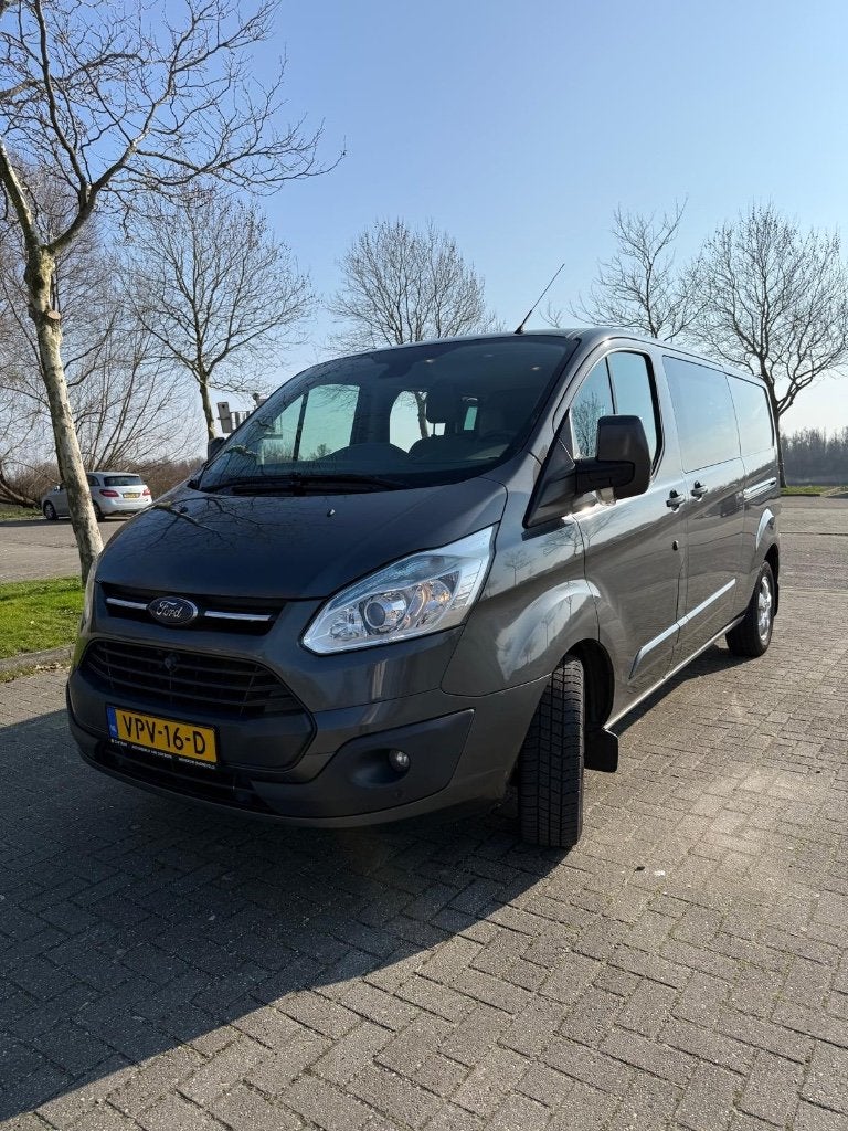 Ford Transit Custom Gbdc 2.2 Tdci 155PK 290 L2h1 2015 Grijs, Auto's, Euro 5, Beige, 4 cilinders, 2500 kg