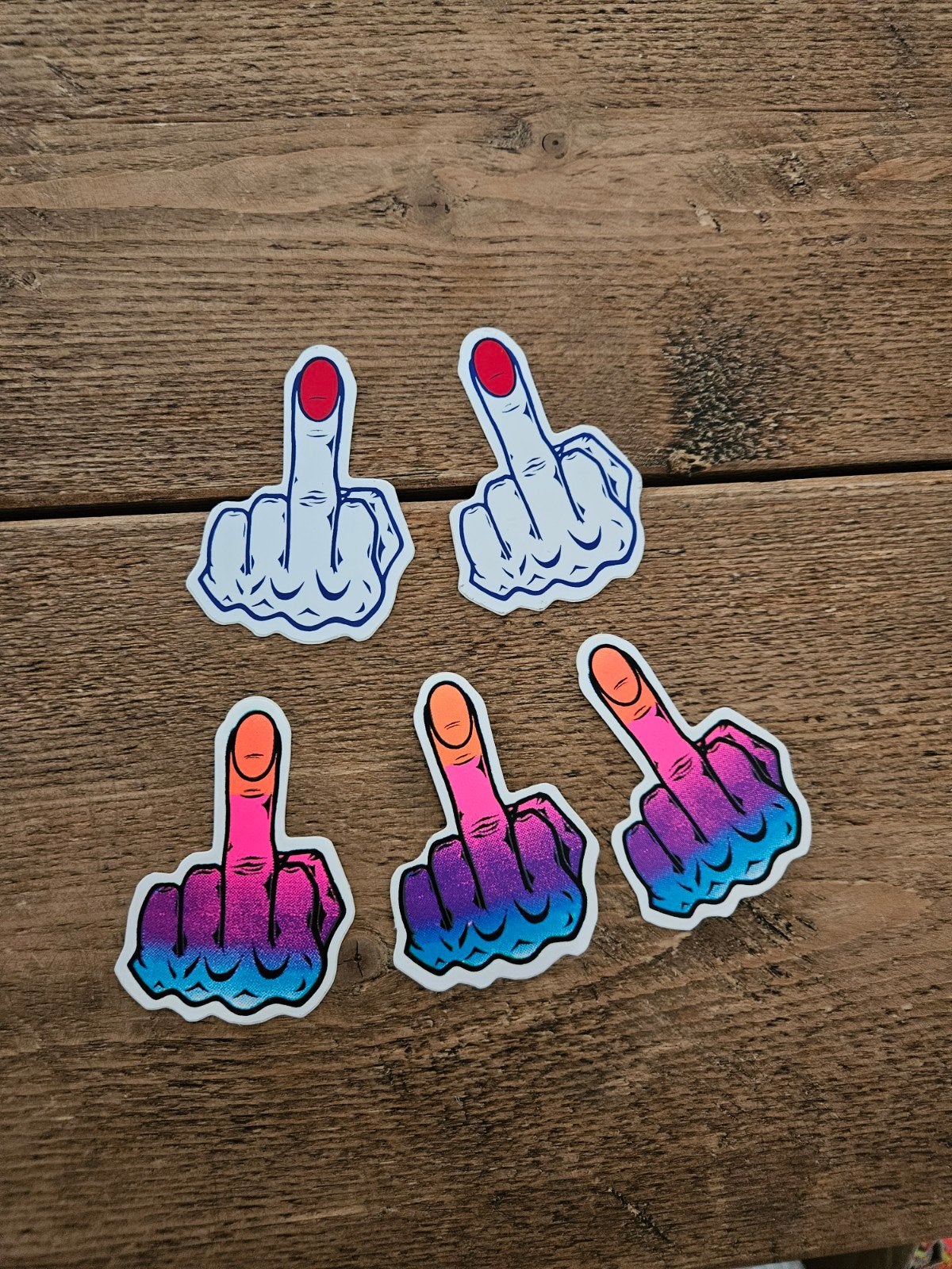 Middelvinger Fuck You stickers, Ophalen of Verzenden, Zo goed als nieuw