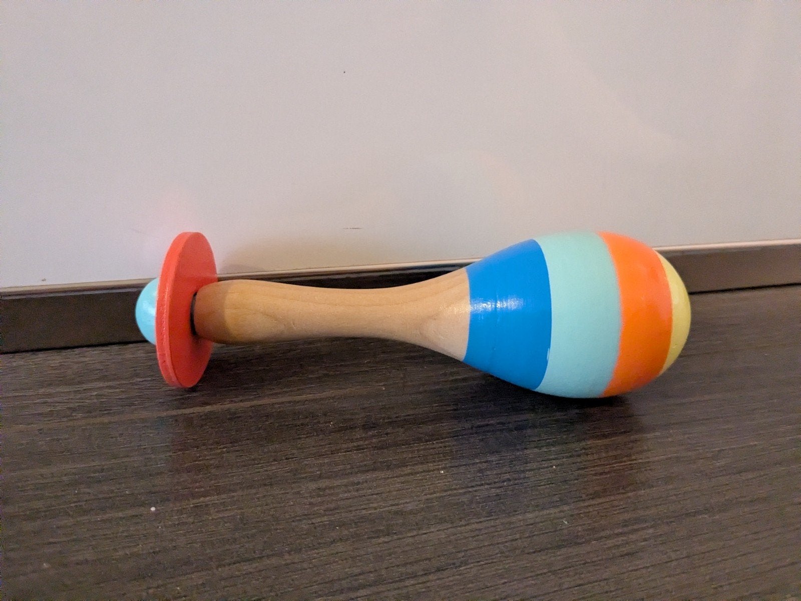 Houten speelgoed sambabal, Ophalen, Zo goed als nieuw, Rammelaar