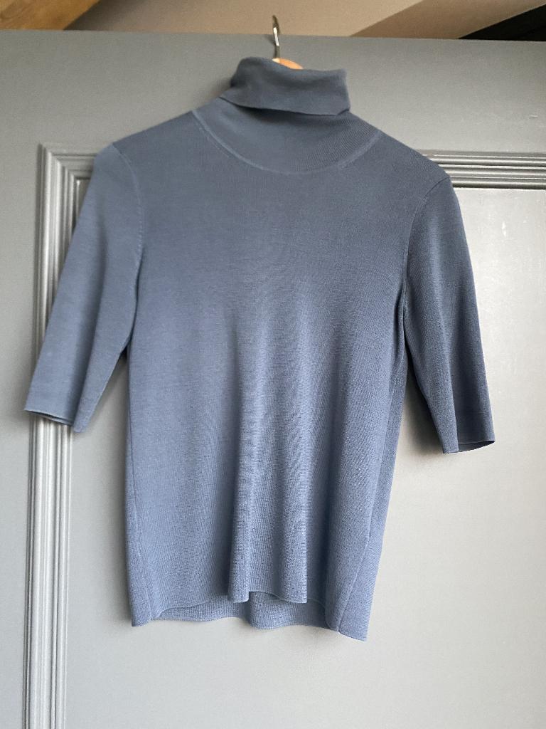 Filippa K Merino Elbow Sleeve Top | Lichtblauw | S, Kleding | Dames, Blauw, Ophalen of Verzenden, Korte mouw, Maat 36 (S)