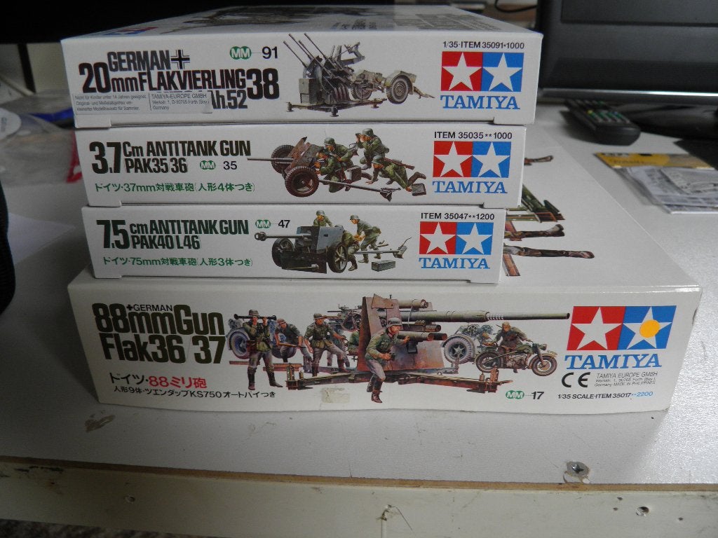 Lekker goedkoop!!Tamiya Duits geschut WOII 1/35, Hobby en Vrije tijd, 1:32 tot 1:50, Overige typen, Nieuw, Ophalen of Verzenden