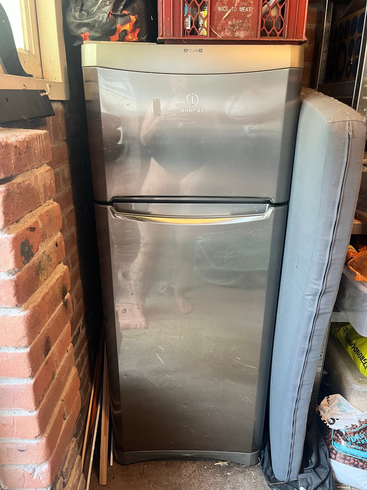 Indesit Koelkast met vriesvak - Gebruikt, Ophalen, Gebruikt, 100 tot 150 liter, 140 tot 160 cm