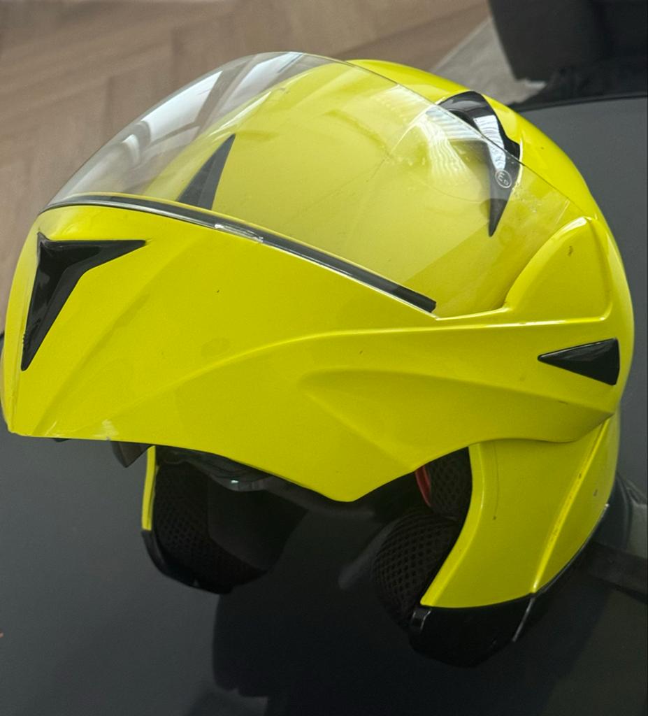 Vinz motorhelm – maat S – geel/zwart, Overige merken, Heren, Jethelm, Ophalen of Verzenden