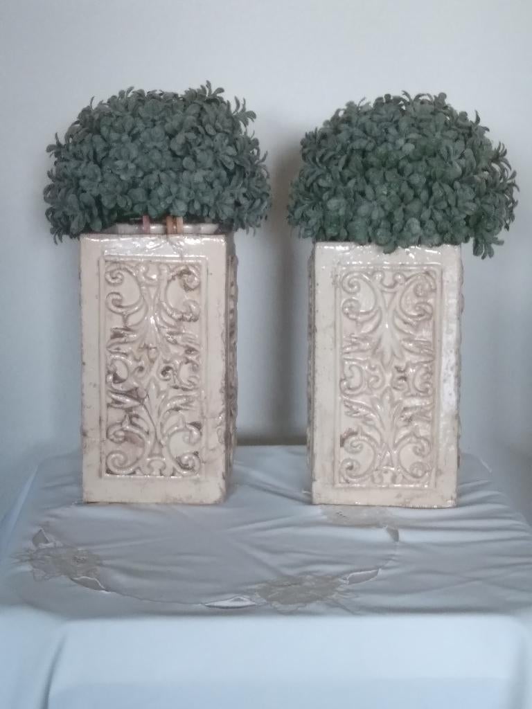 siervazen, Huis en Inrichting, Woonaccessoires | Vazen, Ophalen, Gebruikt, Overige kleuren, Aardewerk of Porselein