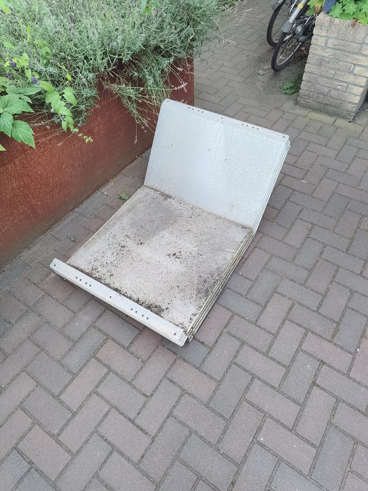 alu bakken/steunen voor plat dak opstellen zonnepanelen, Ophalen, Gebruikt, Overige typen