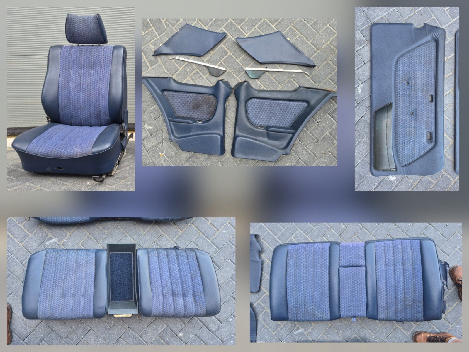 Mercedes-Benz w123 coupe interieur compleet blauw, Auto-onderdelen, Interieur en Bekleding, Ophalen, Gebruikt, Mercedes-Benz