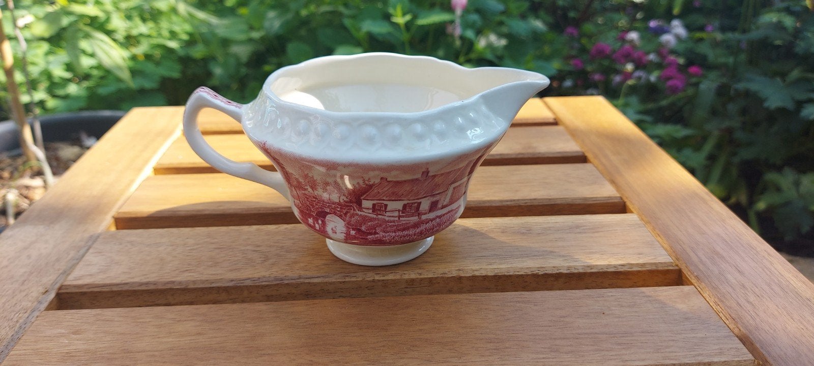 Melkkannetje boerenhoeve rood, Ophalen of Verzenden