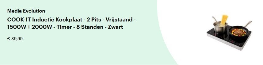 Inductie kookplaat 2 pits, Witgoed en Apparatuur, Ophalen, 4 kookzones, Zo goed als nieuw, Gas