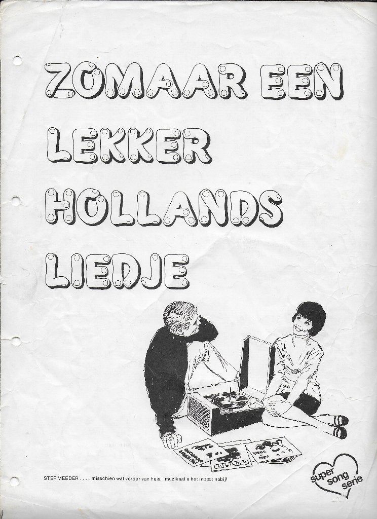 Bo1599 bladmuziek zomaar een lekker hollands liedje, Muziek en Instrumenten, Gebruikt, Klassiek, Ophalen of Verzenden, Keyboard
