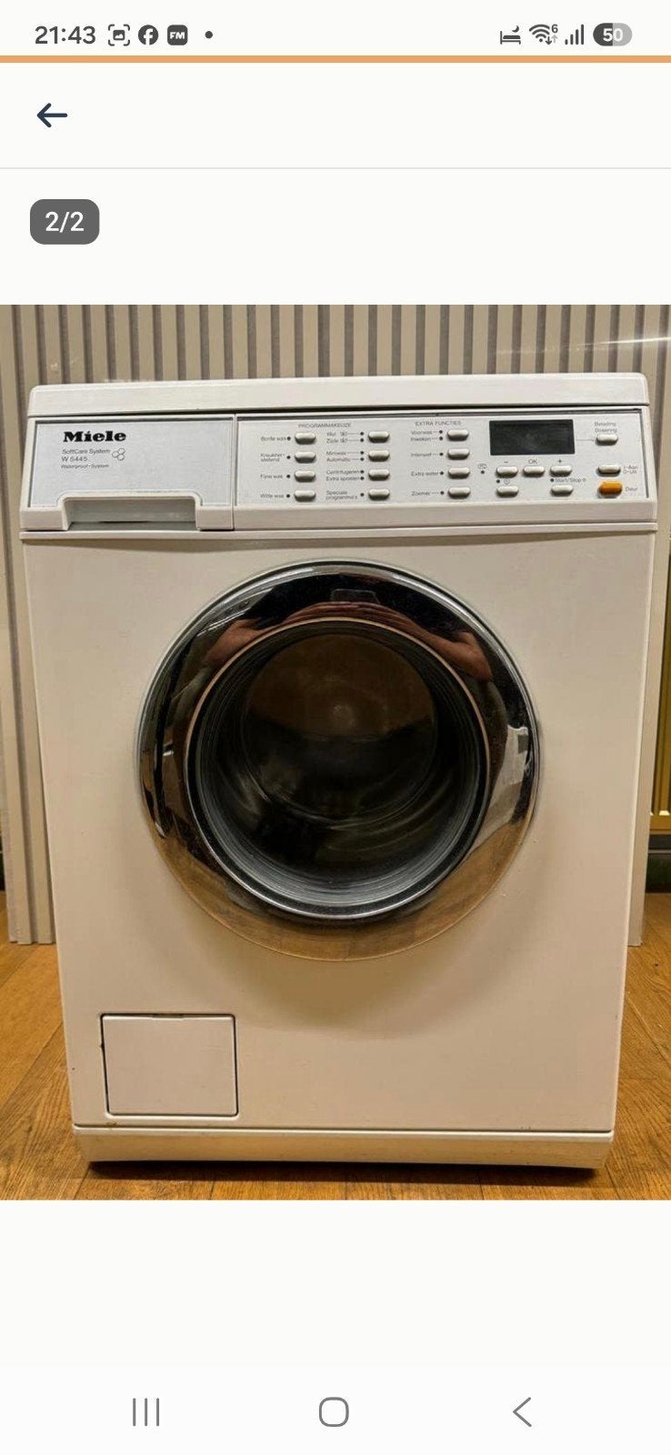 Miele W 6445 SoftCare System Wasmachine 1600 toeren, Voorlader, 85 tot 90 cm, Handwasprogramma, Ophalen of Verzenden
