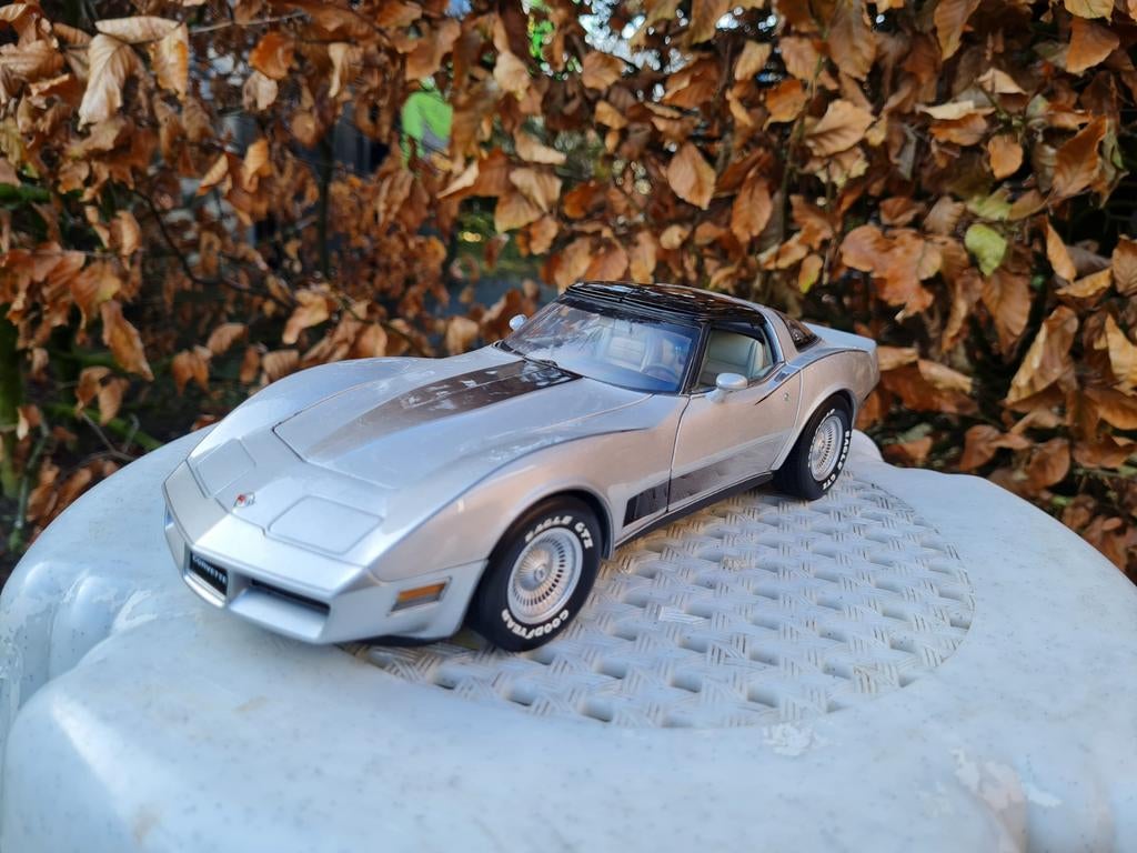 1:18 Chevrolet Corvette C3 uit 1982 AutoArt ZELZAAM, Hobby en Vrije tijd, Modelauto's | 1:5 tot 1:12, Ophalen of Verzenden, Gebruikt