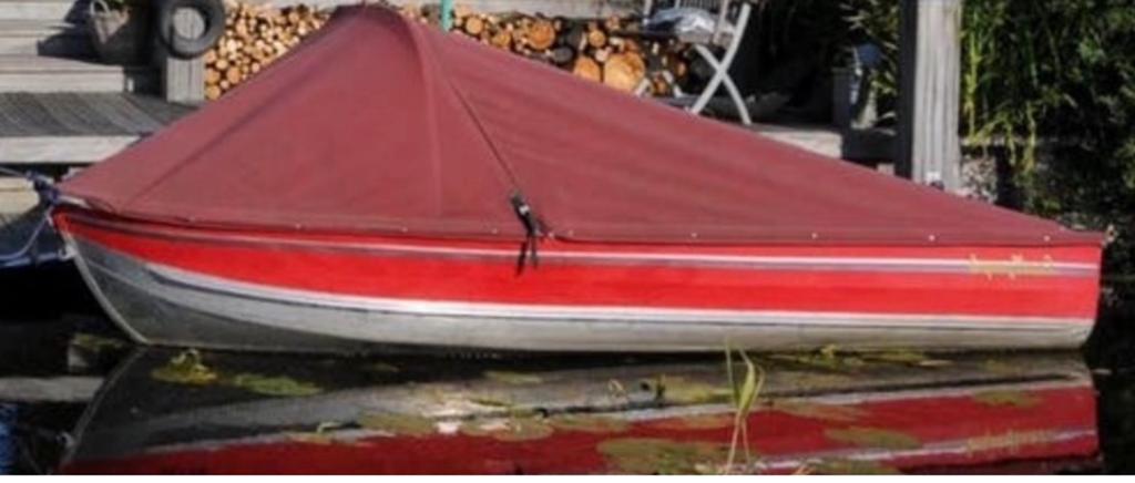Aluminium boot 430 lang met elektromotor, Watersport en Boten, Vis- en Consoleboten, Ophalen, Gebruikt, Tot 10 pk, Elektrisch