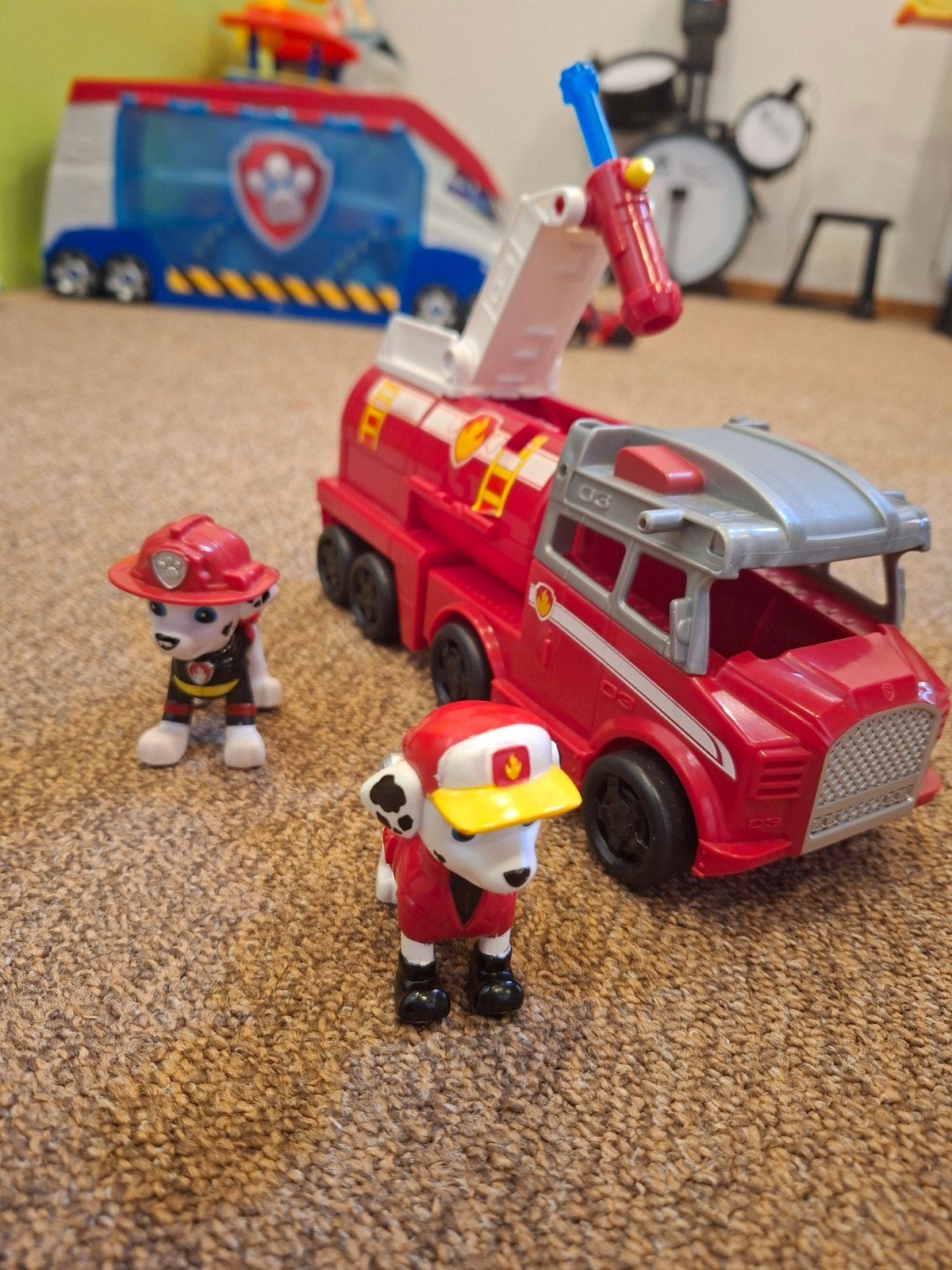 Paw Patrol Marshall Brandweerwagen met Schietpijl, Ophalen of Verzenden, Zo goed als nieuw, Jongen of Meisje