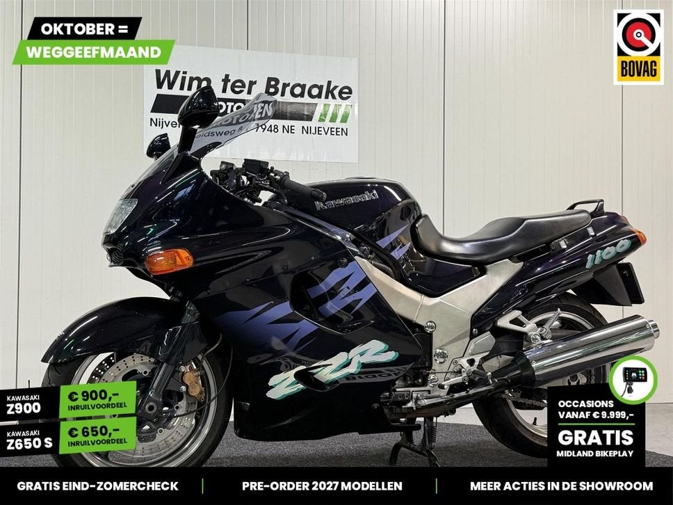 KAWASAKI ZZR 1100 (bj 1994), Motoren, 4 cilinders, Motorrijbewijs A, Bedrijf, Onbekend